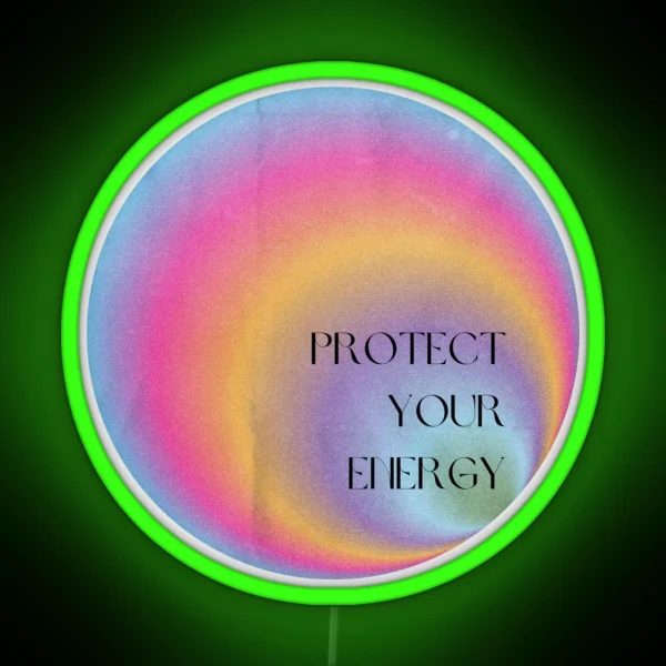 Protect Your Energy Tote Bag Poster Prints RGB Neon Sign