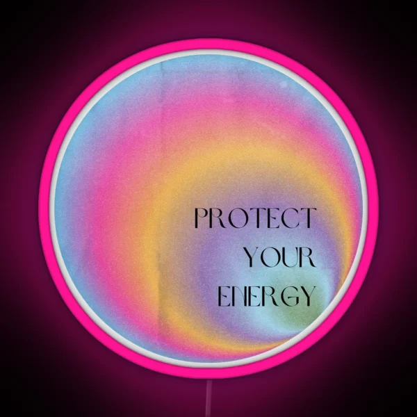 Protect Your Energy Tote Bag Poster Prints RGB Neon Sign