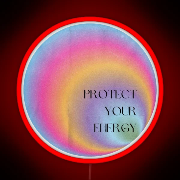 Protect Your Energy Tote Bag Poster Prints RGB Neon Sign