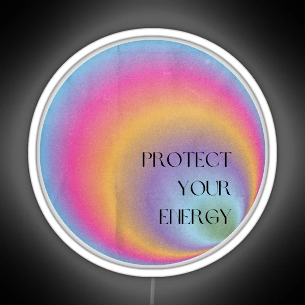 Protect Your Energy Tote Bag Poster Prints RGB Neon Sign