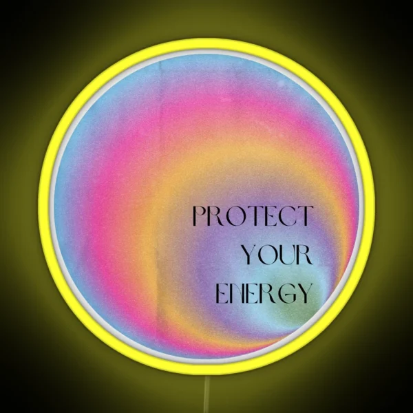 Protect Your Energy Tote Bag Poster Prints RGB Neon Sign