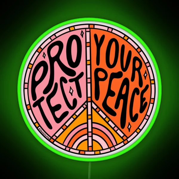Protect Your Peace RGB Neon Sign