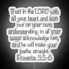 Trust in the Lord with all your heart and mind