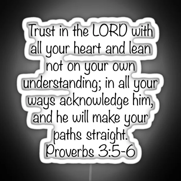 Proverbs 3 5 6 RGB Neon Sign
