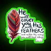 Psalm 91:4 vibrant RGB neon sign for Christian home decor inspiration