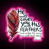 Psalm 91 Protection 4 Color Changeable LED Neon Wall Sign Display