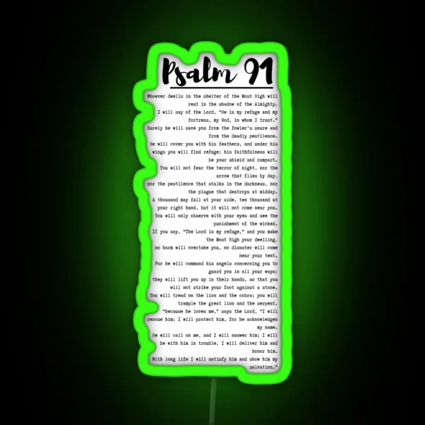 Psalm 91 RGB Neon Sign