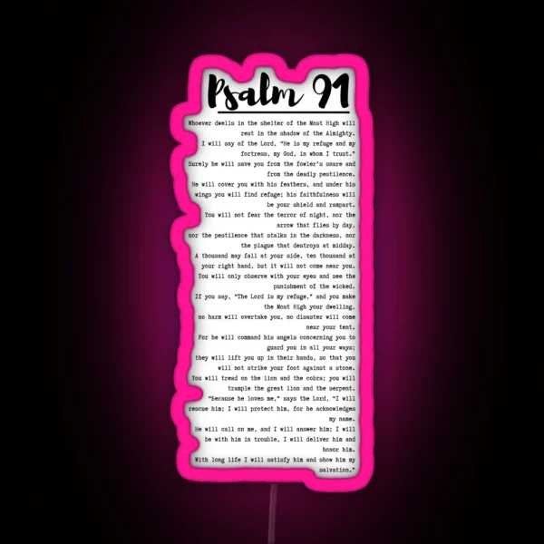 Psalm 91 RGB Neon Sign