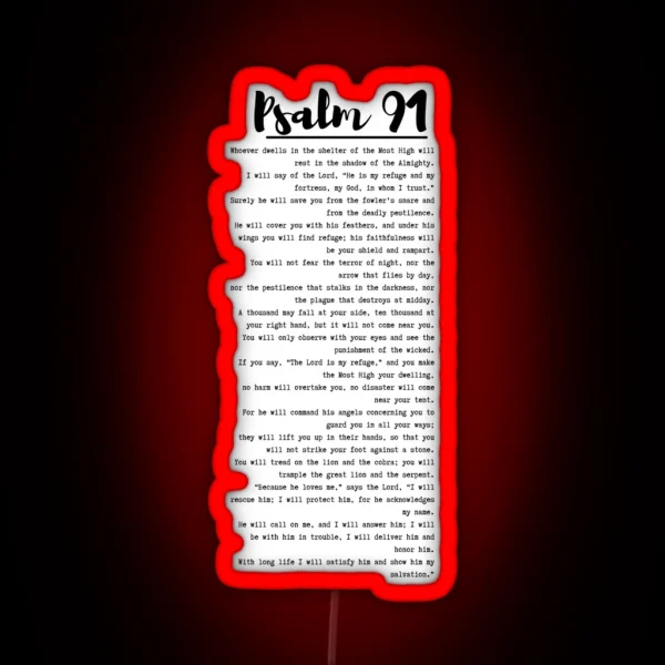 Psalm 91 RGB Neon Sign