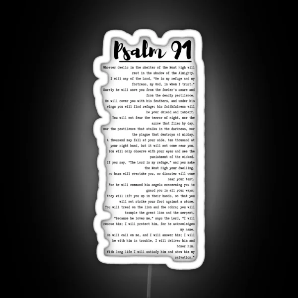 Psalm 91 RGB Neon Sign