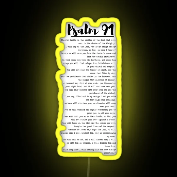 Psalm 91 RGB Neon Sign