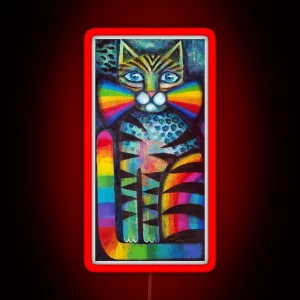 Psychadelic Cat RGB Neon Sign