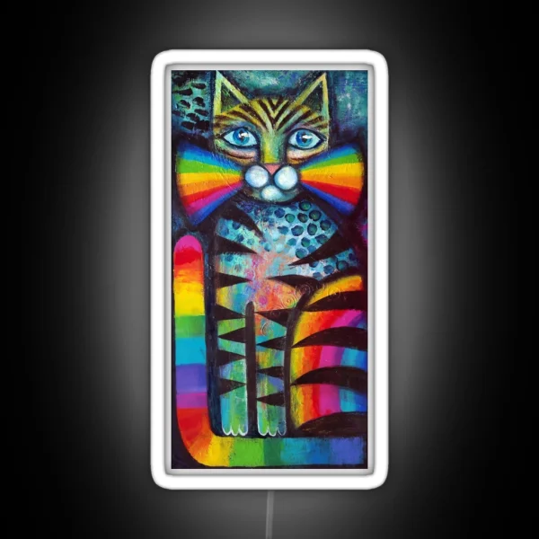 Psychadelic Cat RGB Neon Sign