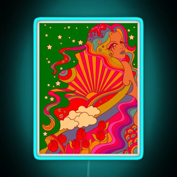 Psychedelic Lady RGB Neon Sign