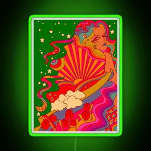 Psychedelic Lady RGB Neon Sign