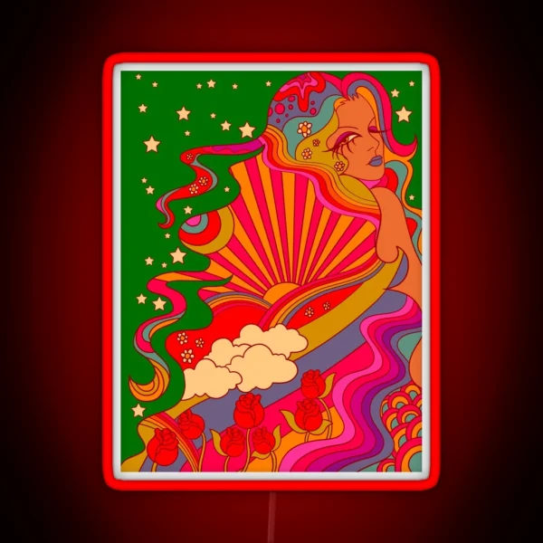 Psychedelic Lady RGB Neon Sign