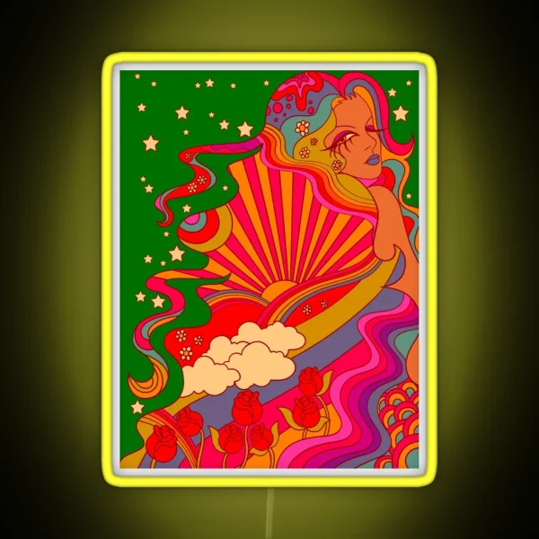 Psychedelic Lady RGB Neon Sign