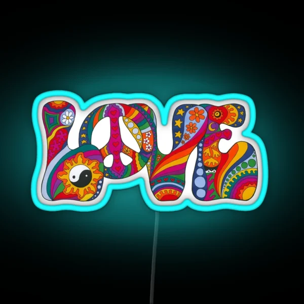 Psychedelic Love RGB Neon Sign