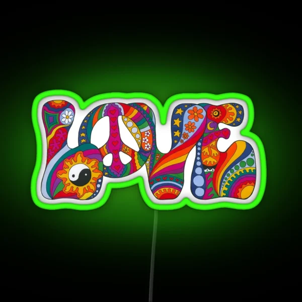 Psychedelic Love RGB Neon Sign