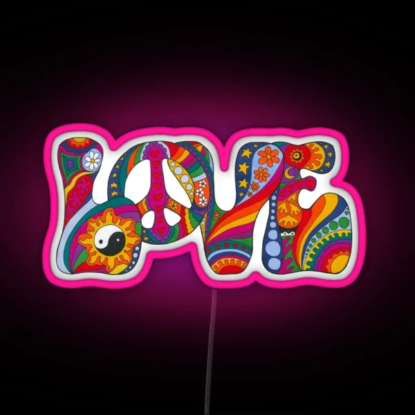 Psychedelic Love RGB Neon Sign
