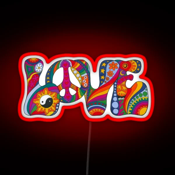 Psychedelic Love RGB Neon Sign