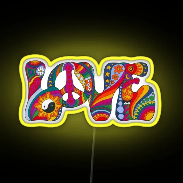 Psychedelic Love RGB Neon Sign