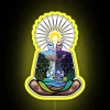 Vibrant colored LED meditation display for home or office interior