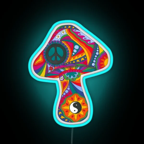 Psychedelic Mushroom RGB Neon Sign