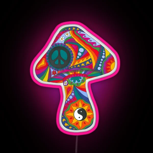 Psychedelic Mushroom RGB Neon Sign