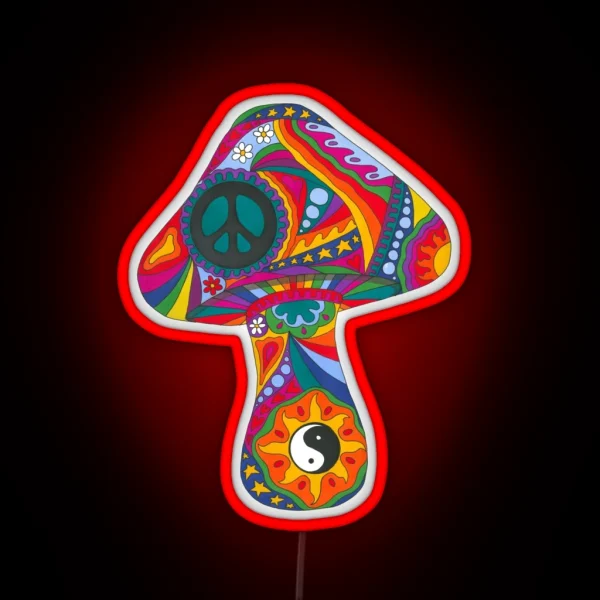 Psychedelic Mushroom RGB Neon Sign