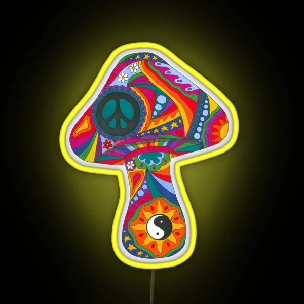 Psychedelic Mushroom RGB Neon Sign
