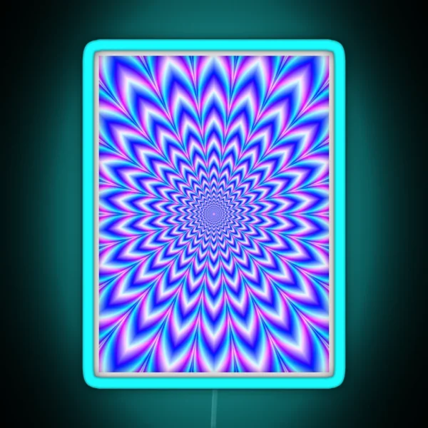 Psychedelic Pulse In Blue And Pink RGB Neon Sign