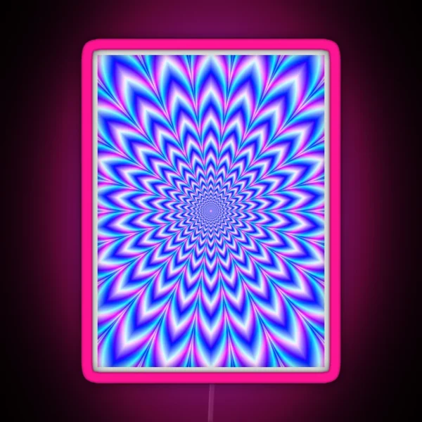 Psychedelic Pulse In Blue And Pink RGB Neon Sign