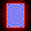 Eye-catching psychedelic light display in vibrant blue and pink hues.