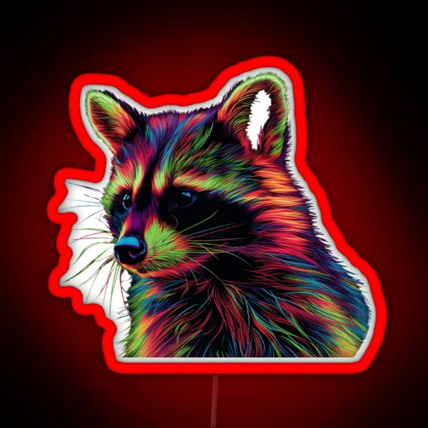 Psychedelic Racoon RGB Neon Sign