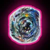 Add psychedelic ambiance with vibrant RGB neon signs and art
