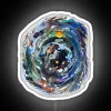 Glowing psychedelic galaxy neon light wall art decoration sign design