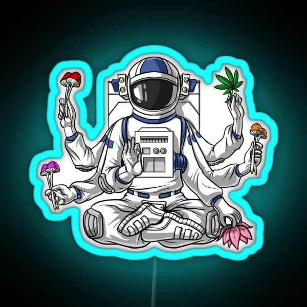 Psychonaut Psychedelic Astronaut RGB Neon Sign