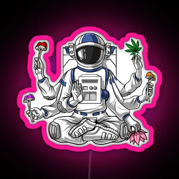Psychonaut Psychedelic Astronaut RGB Neon Sign