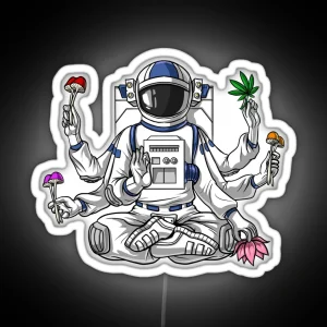 Psychonaut Psychedelic Astronaut RGB Neon Sign