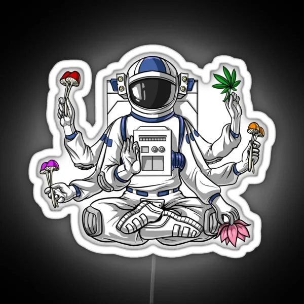 Psychonaut Psychedelic Astronaut RGB Neon Sign