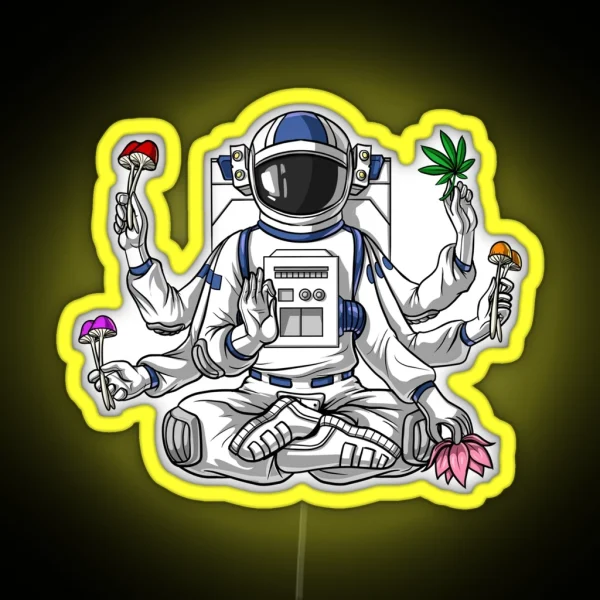 Psychonaut Psychedelic Astronaut RGB Neon Sign
