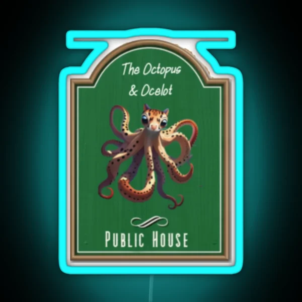 Pub Signs The Octopus And Ocelot RGB Neon Sign