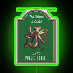 Pub Signs The Octopus And Ocelot RGB Neon Sign