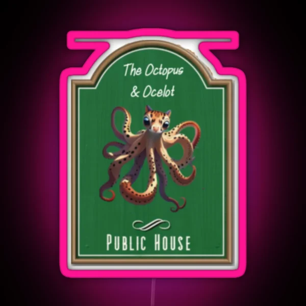 Pub Signs The Octopus And Ocelot RGB Neon Sign