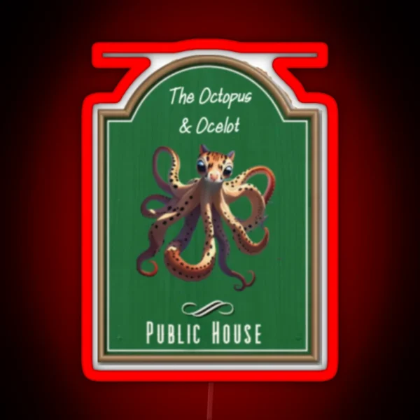 Pub Signs The Octopus And Ocelot RGB Neon Sign