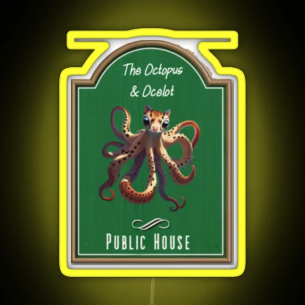 Pub Signs The Octopus And Ocelot RGB Neon Sign