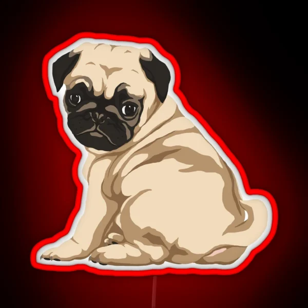 Pug Puppy RGB Neon Sign