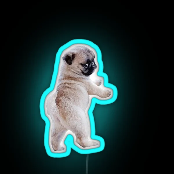 Pug Puppy RGB Neon Sign