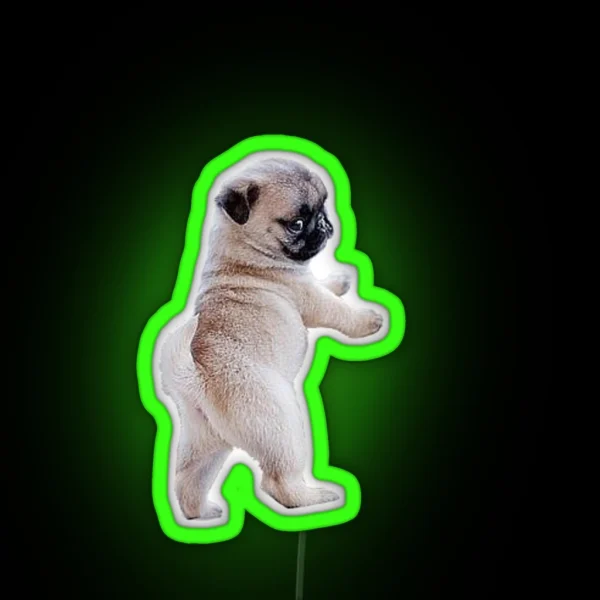 Pug Puppy RGB Neon Sign